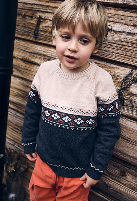 Jersey niño en tonos grises