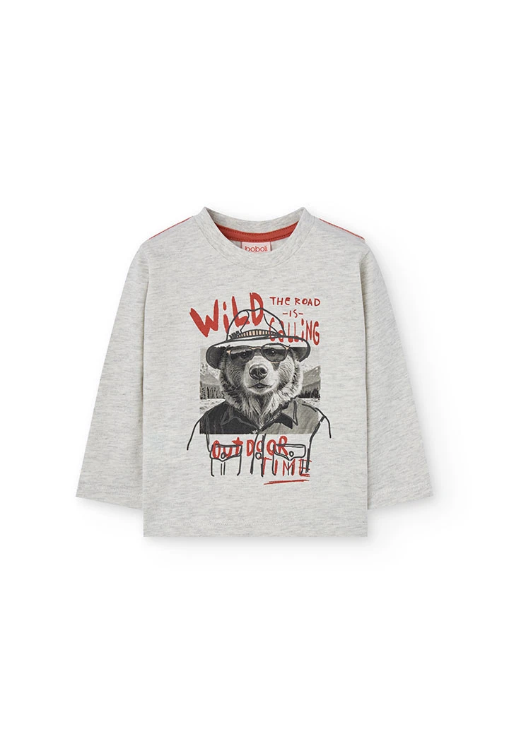 T-shirt garçon en tricot blanc