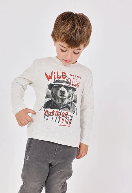 T-shirt garçon en tricot blanc