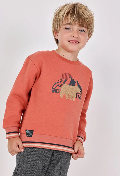 Sweatshirt menino felpa laranja