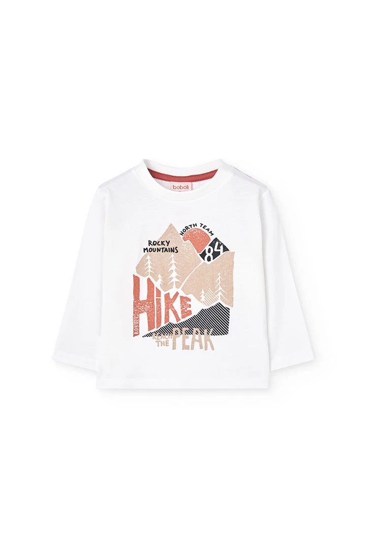 Boy´s white knit t-shirt
