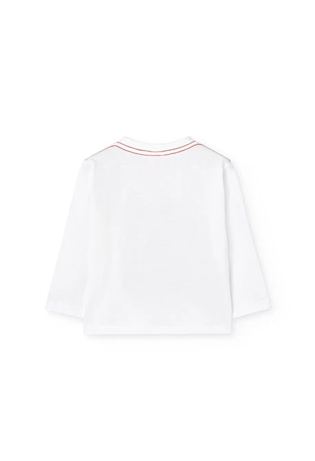 T-shirt garçon en maille blanche