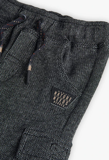 Pantalon garçon maille gris