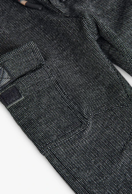 Pantaloni bambino maglia grigio