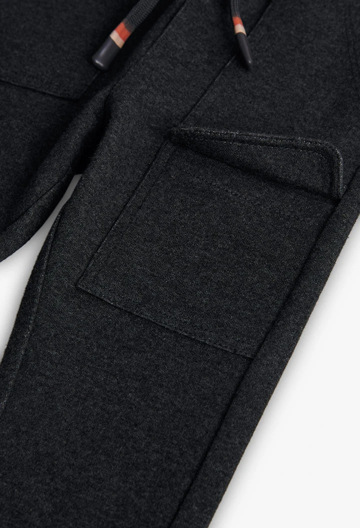 Pantaloni bambino grigio scuro