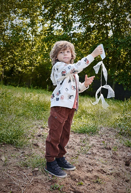 Printed fleece jacket for boy