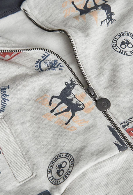 Jaqueta nen de pelfa estampada