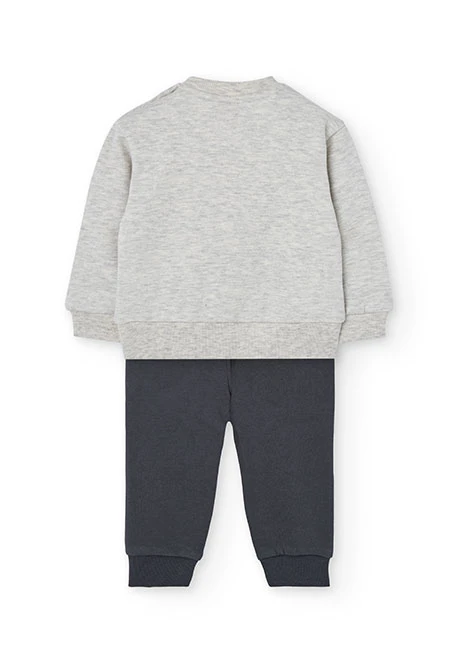 Conjunto niño felpa esquí en crudo