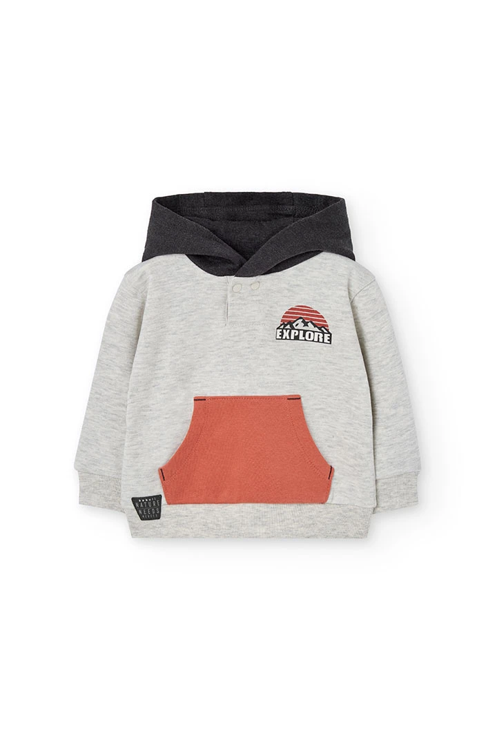 Boy´s sweatshirt in raw fleece