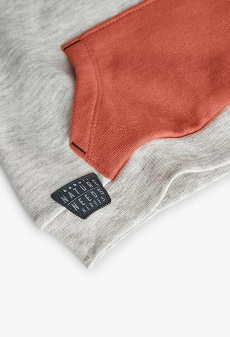 Sweat-shirt garçon en peluche enfant en écru