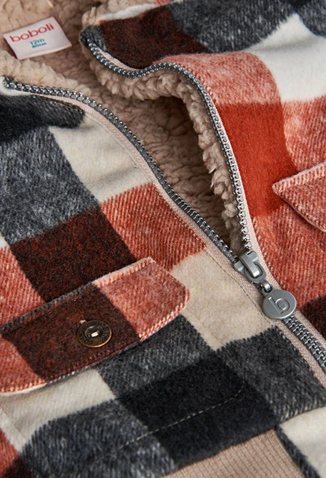 Chaqueta niño punto con cuadros