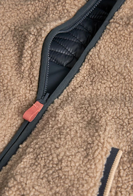 Parka niño tejido técnico reversible gris