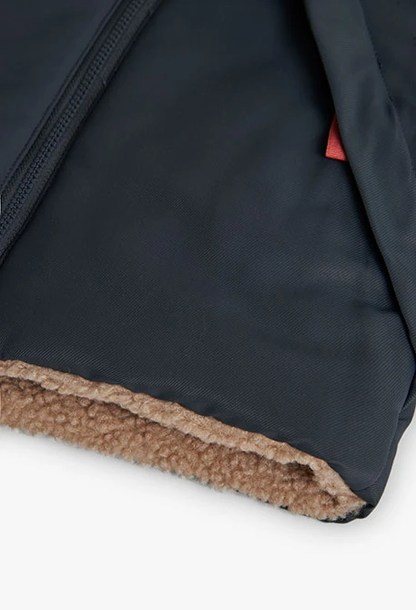 Parka nen teixit tècnic reversible gris