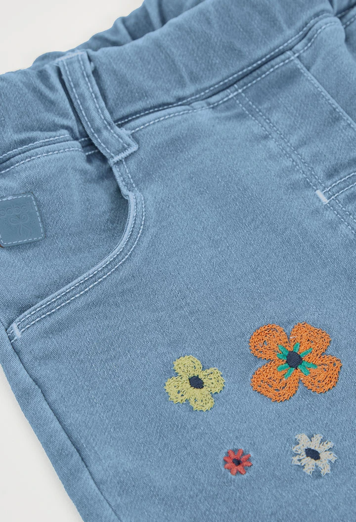 Calças de menina em denim