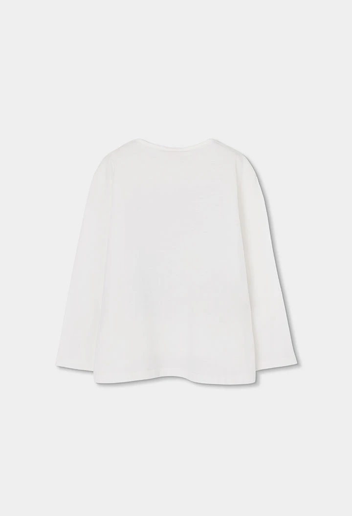 T-shirt fille coton manches longues