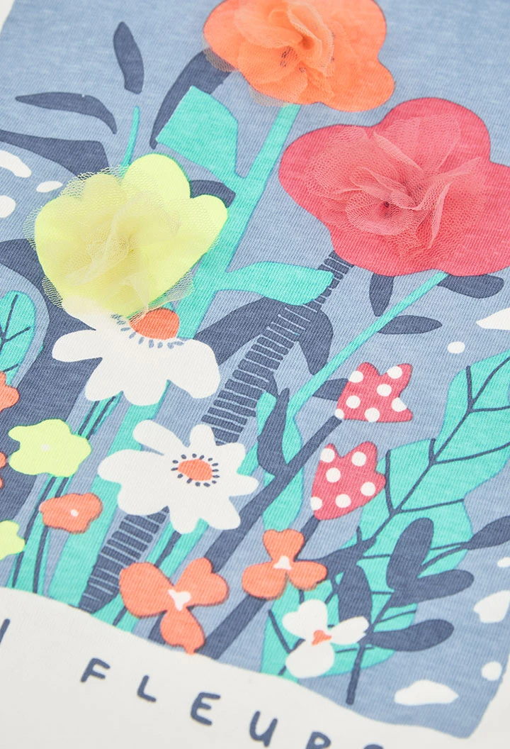 Camiseta niña algodón manga larga