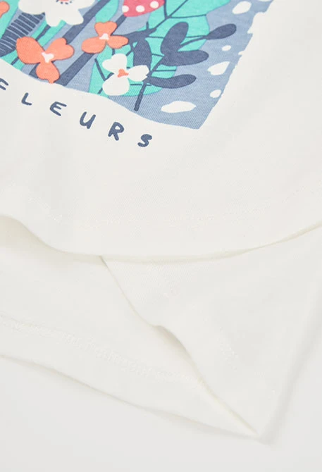 Camiseta niña algodón manga larga