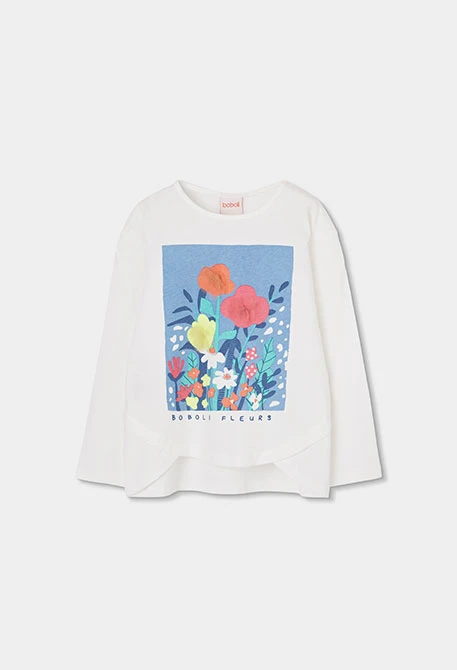 Girl?s long-sleeve cotton T-shirt