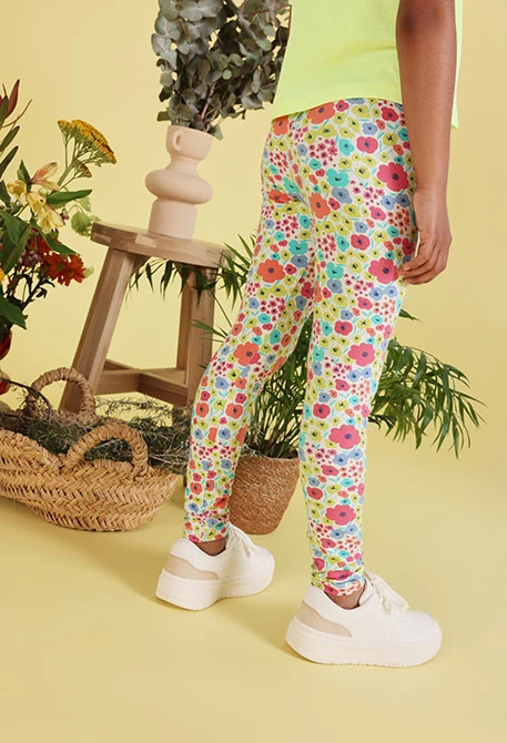 Leggings in maglia elastica stampata