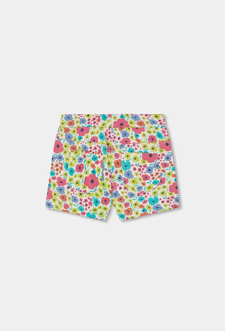 Shorts bambina con stampa floreale