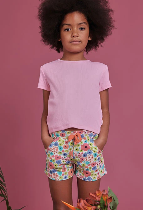 Shorts nena estampat flors