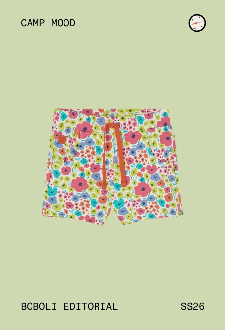 Calções de menina estampados com flores