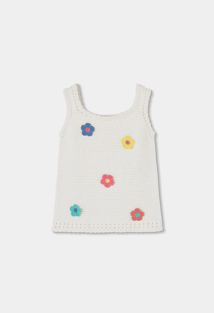 Top de niña algodón gris