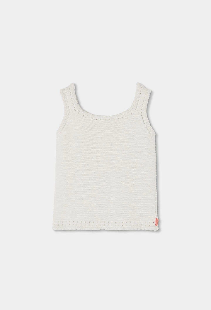 Top de niña algodón gris