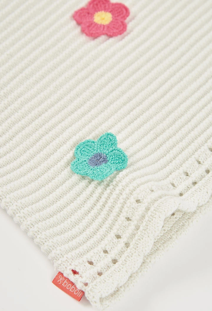 Top da bambina in cotone grigio