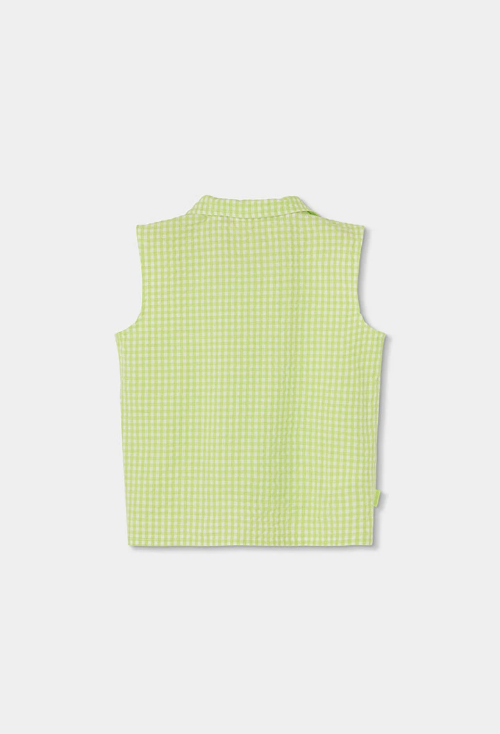 Camicia bambina popeline quadri