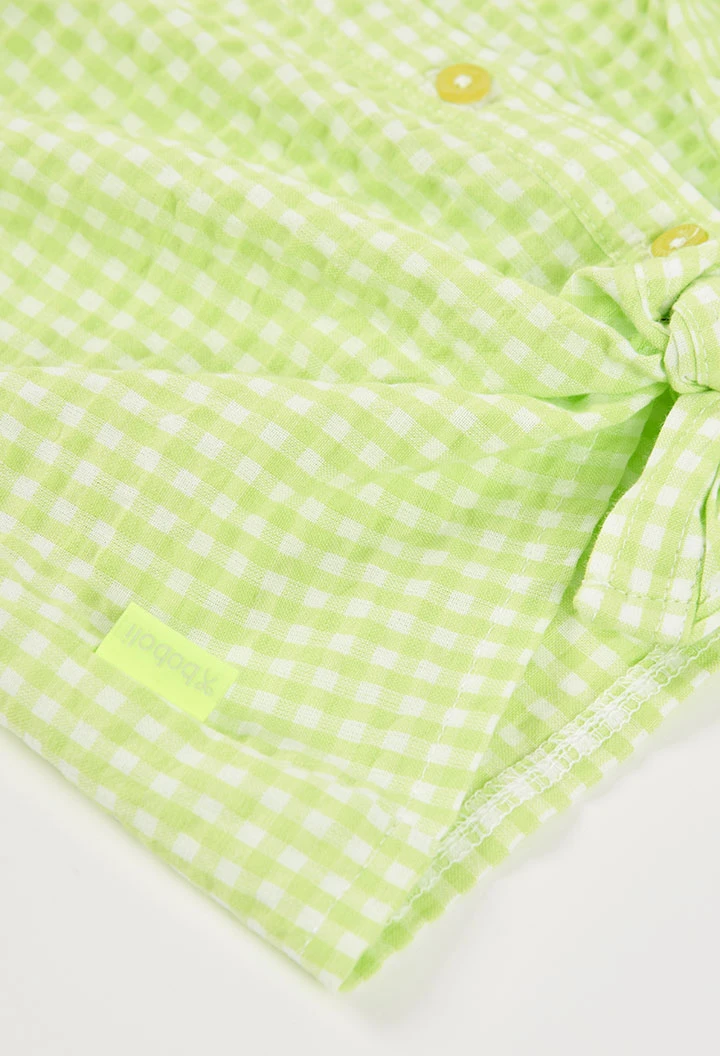 Camicia bambina popeline quadri
