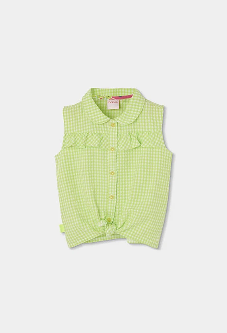 Girls? poplin check shirt.