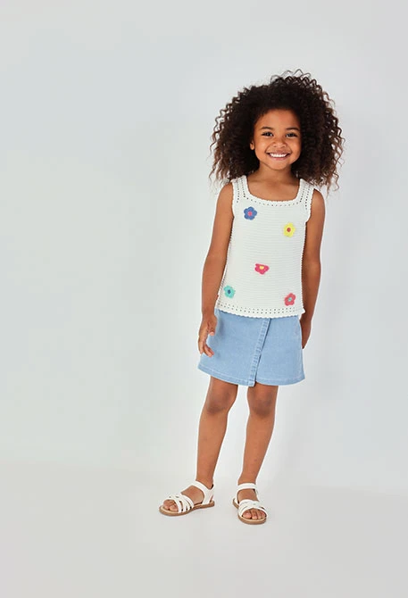 Gonna-pantaloncini in denim