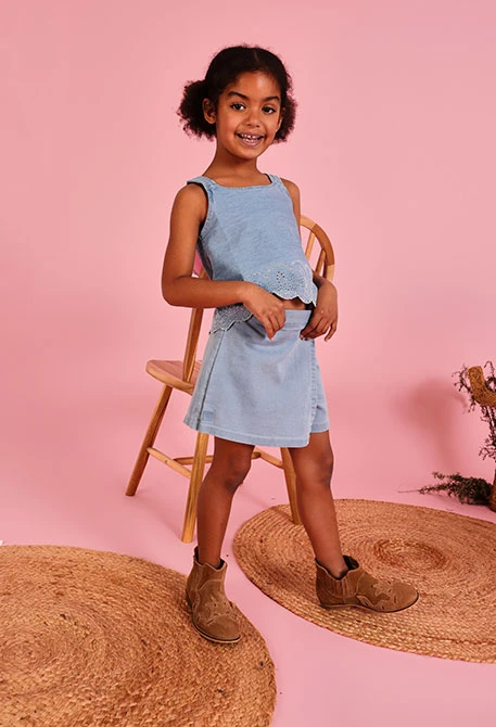 Short-jupe en denim
