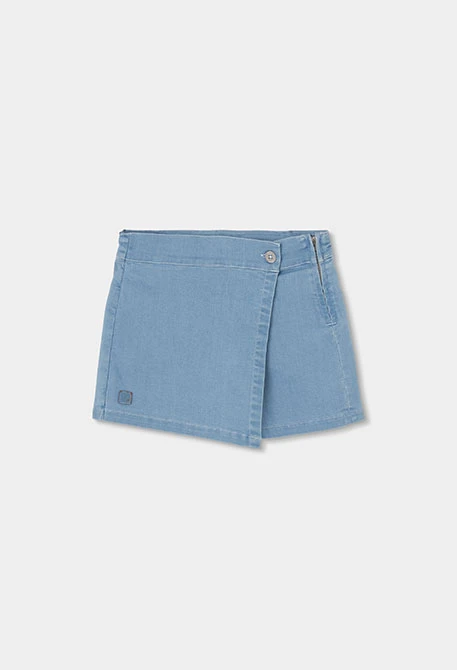 Denim skirt-shorts