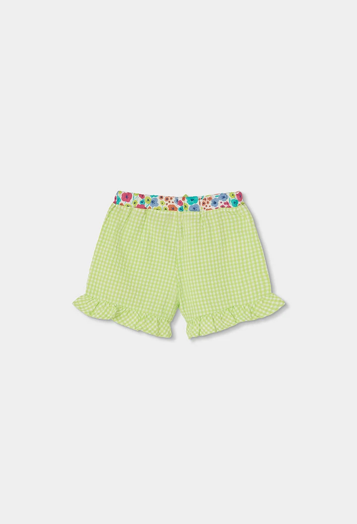 Bermuda bambina popeline a quadri