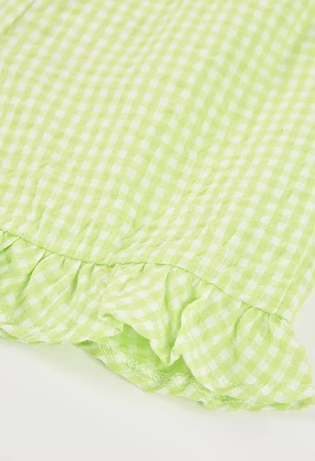 Girl?s check poplin bermuda shorts