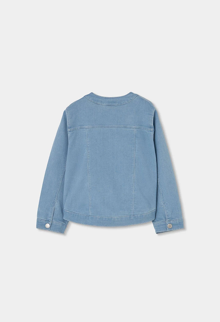 Casaco menina denim malha