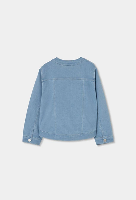 Giacca bambina denim punto