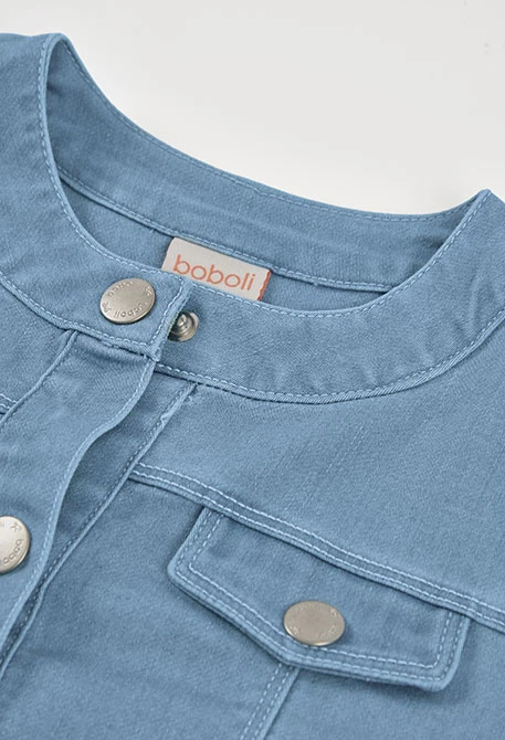 Cazadora niña denim punto