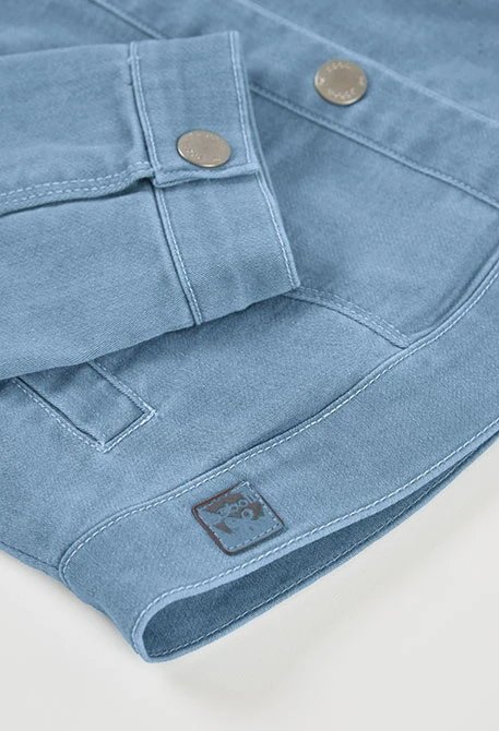 Mädchenjacke aus Denim-Strick