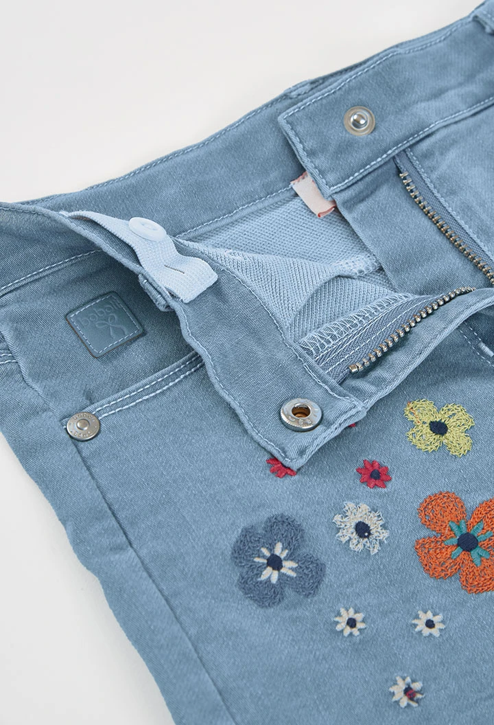 Short denim flores
