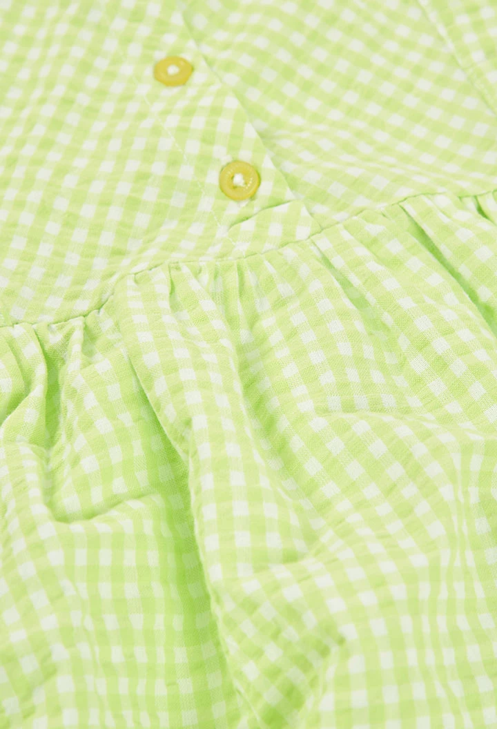 Vestido de popelín cuadros