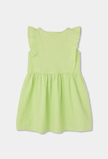 Robe en popeline à carreaux