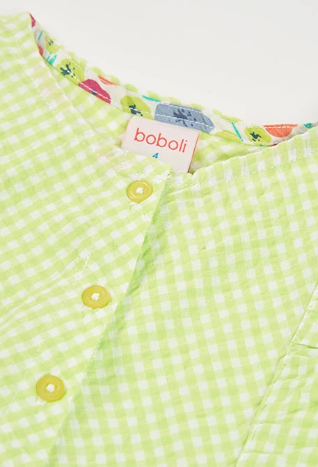 Vestido de popelín cuadros