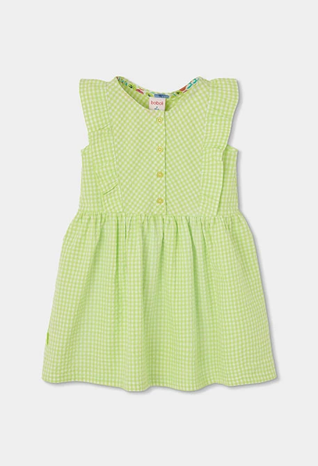 Plaid poplin dress