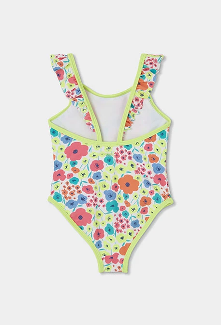 Girls? floral print swimsuit
