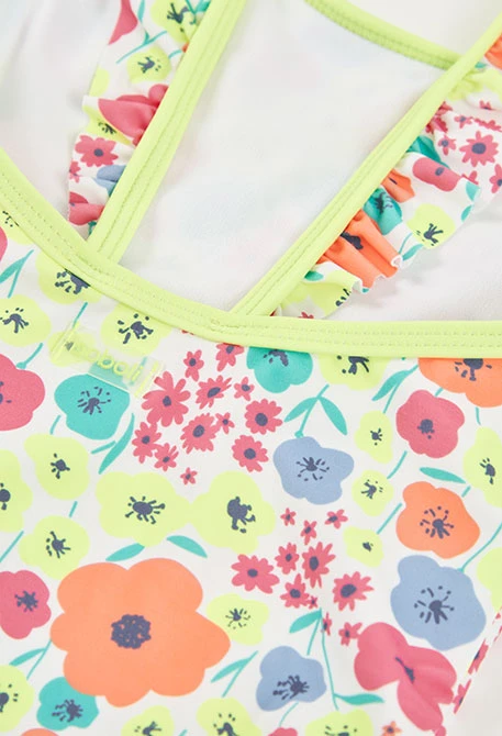 Costume da bagno per bambina con stampa floreale