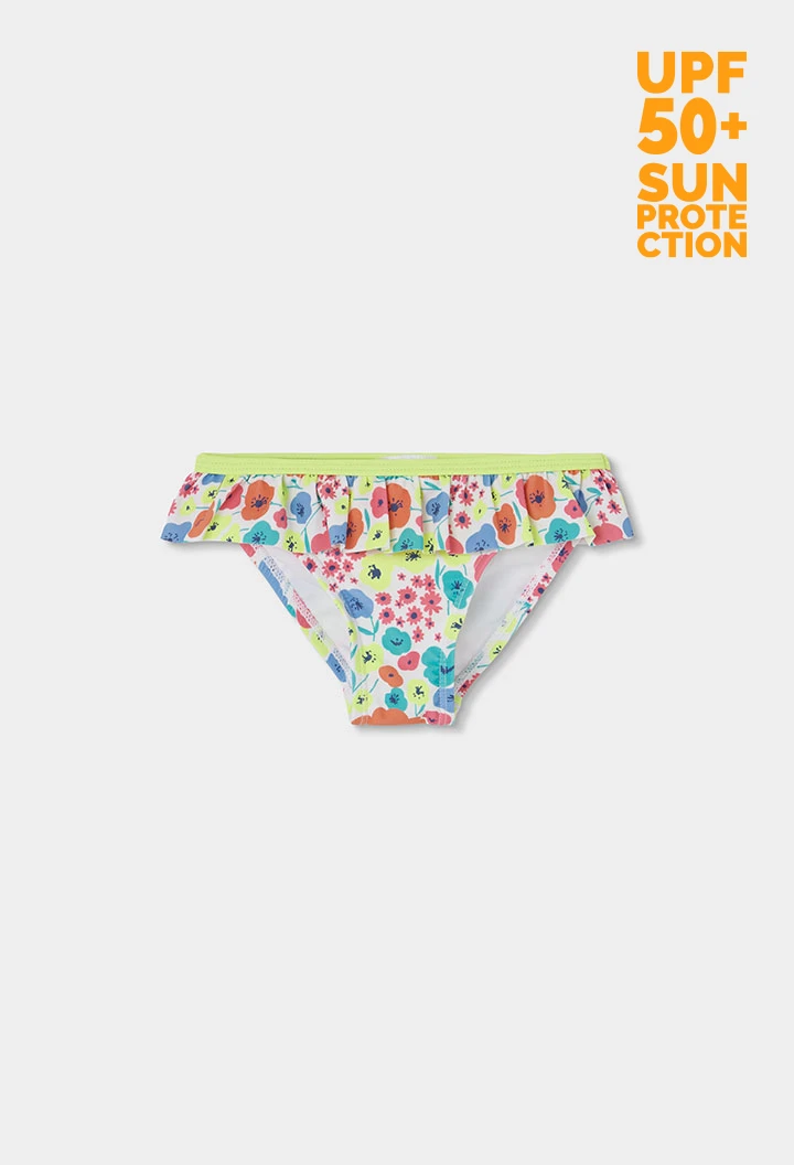 Banyador nena estampat flors UPF50+