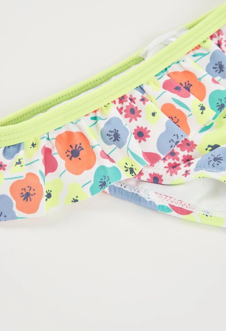 Banyador nena estampat flors UPF50+